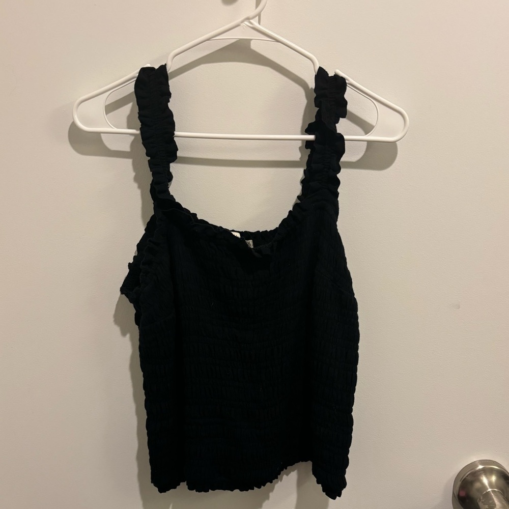 Abercrombie & Fitch. Smocked tank top. black. Size XXL.